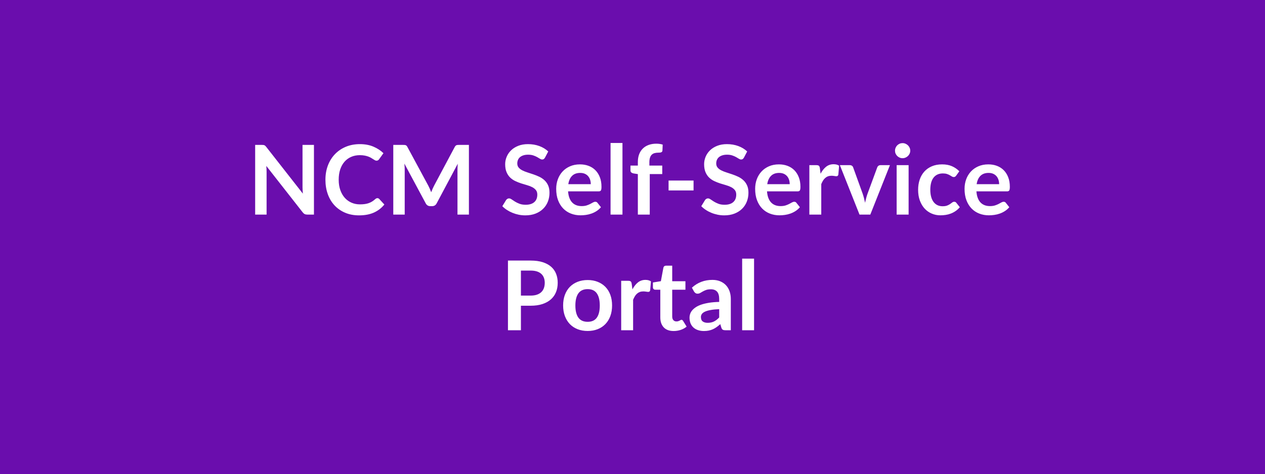 NCM Self-Service Portal & App Orchestration